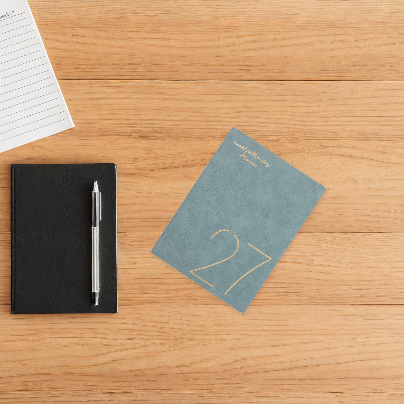 Spiral Bound Grid Notebook A5 - 2027년 주간/월간 플래너 노트, A5 사이즈,