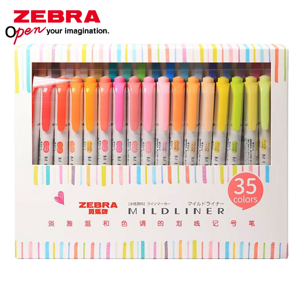 35 색상 ZEBRA Mildliner Highland - Pastel Highlighter Set Double Ended 리뷰 및 가격
