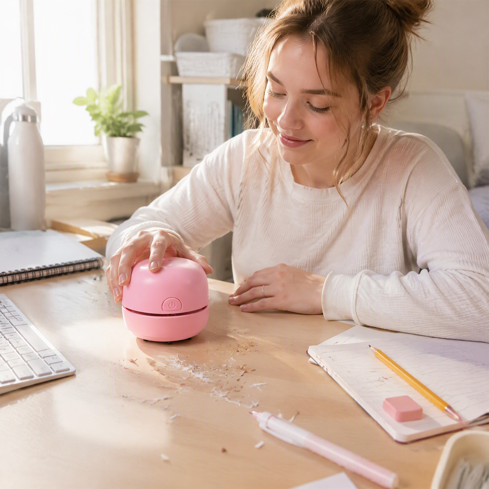 무선 휴대용 미니 데스크탑 진공 청소기, USB 충전식 - Mini Desktop Vacuum Cleaner For Eraser Dust 리뷰 및 가격