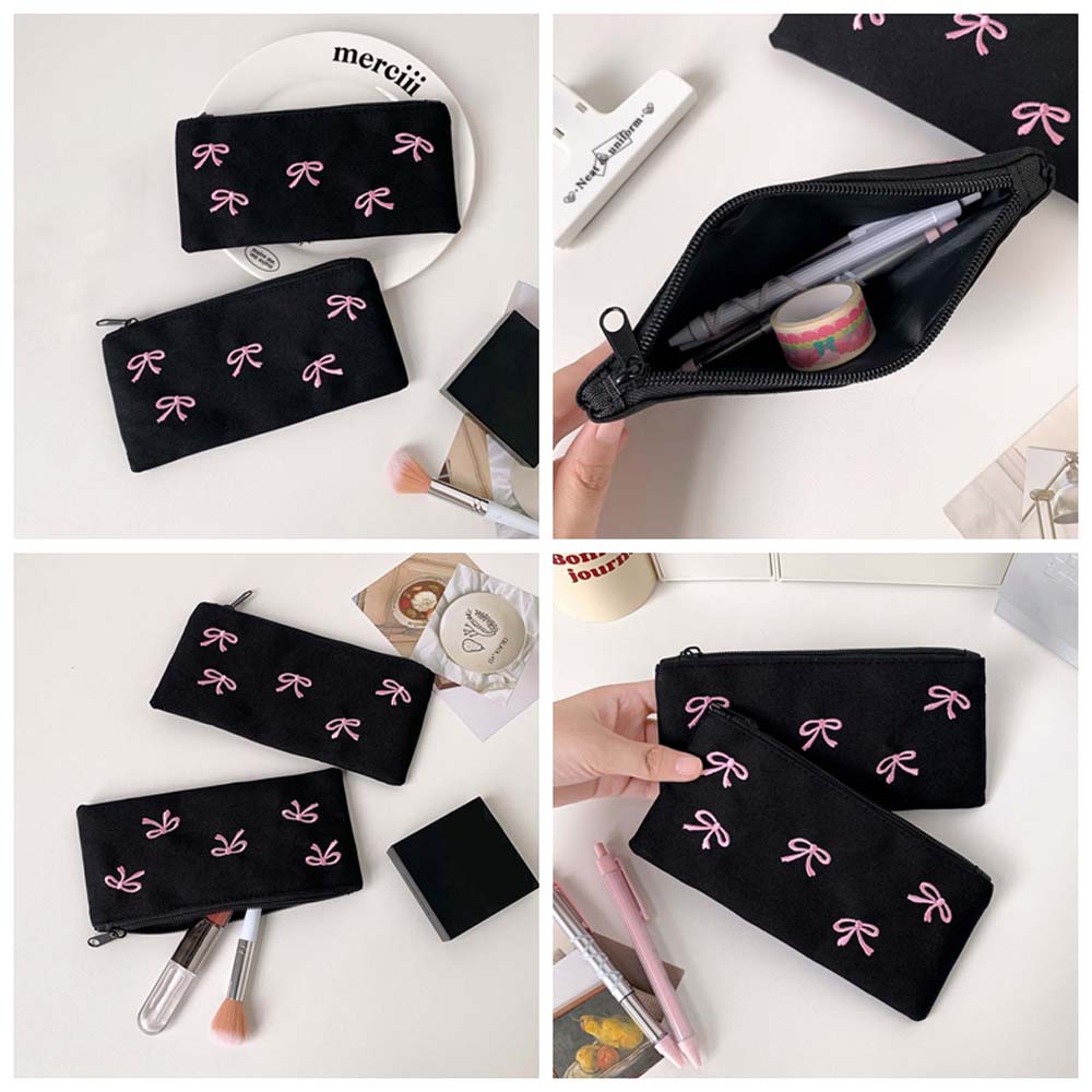 리본 보우 문구 가방 대용량 미학적 한국 스타일 필통  - Aesthetic Large Pencil Case Pouch 리뷰 및 가격