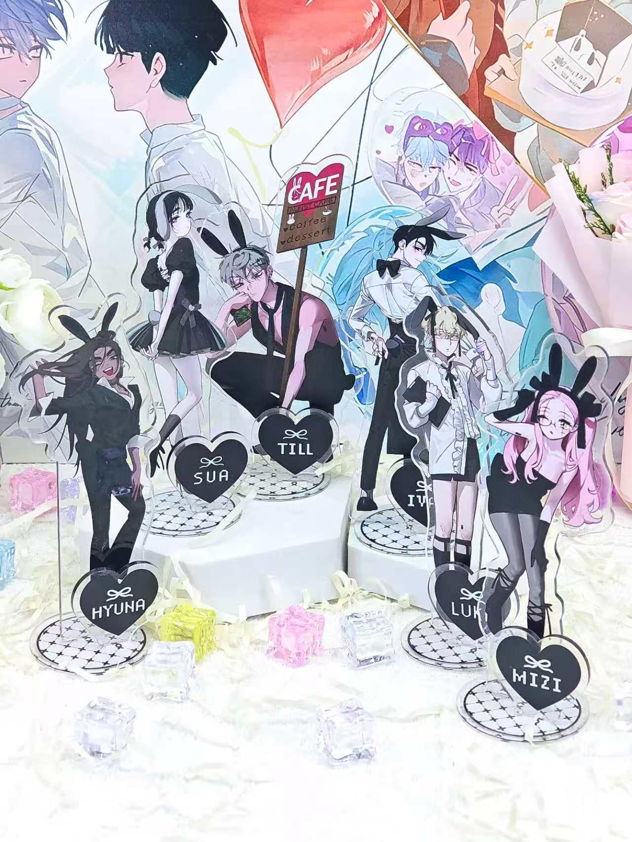 귀여운 토끼 남아/여아 아크릴 스탠드 세트 (6개/1개 - Desk Accessories 리뷰 및 가격