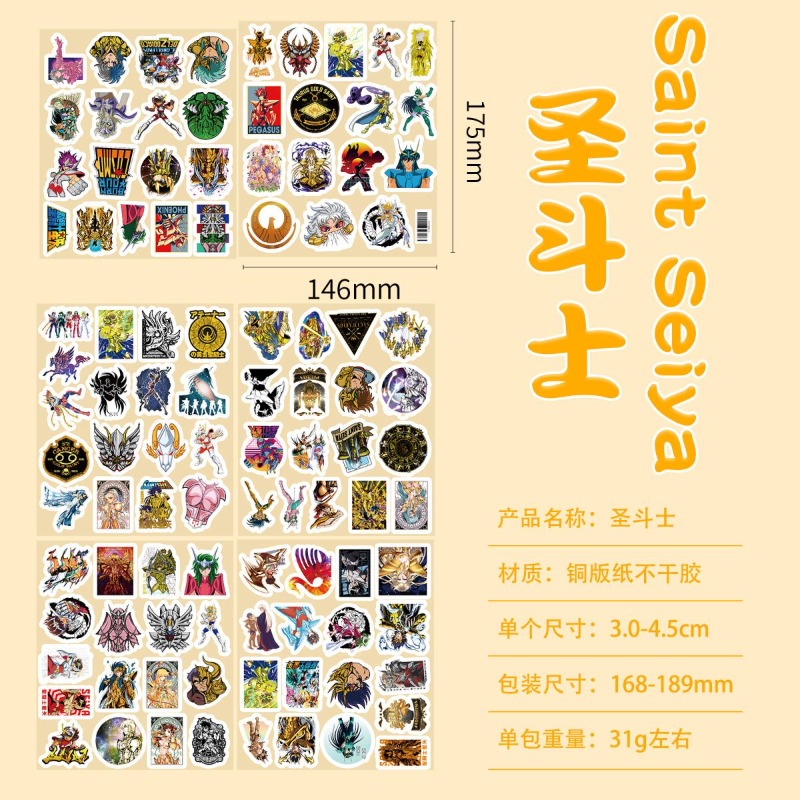 101Pcs 세인트 세이야 애니메이션 스티커 만화 캐릭 - Desk Accessories 리뷰 및 가격