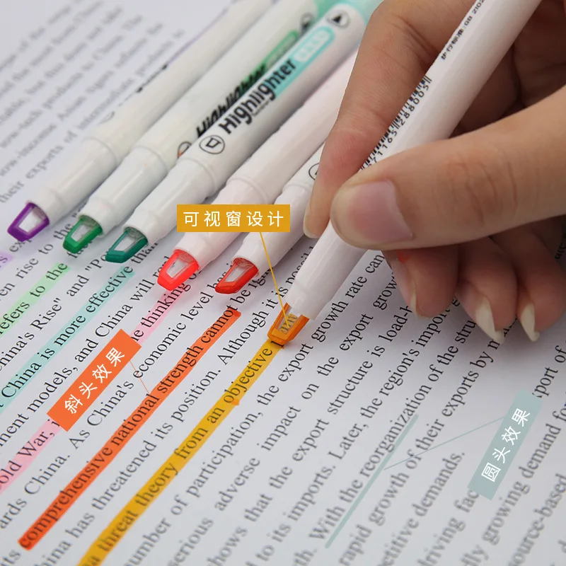 독특한 창 팁 하이라이터 펜, 더블 헤드 파스텔 컬러, - Pastel Highlighter Set Double Ended 리뷰 및 가격