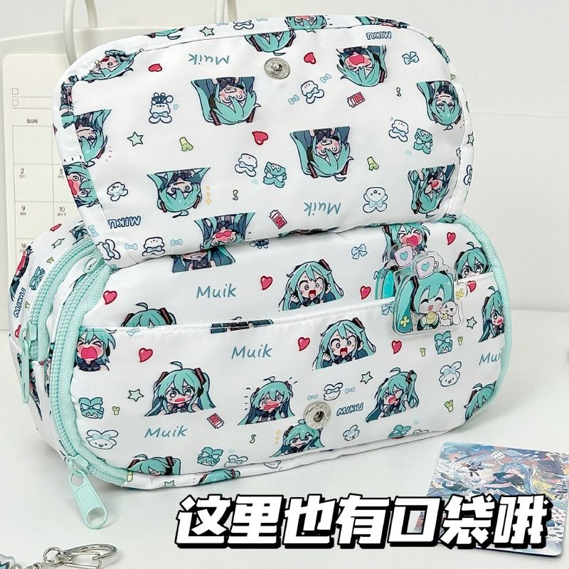하츠네 미쿠 연필 케이스, 귀여운 만화 디자인, 뛰어난 - Aesthetic Large Pencil Case Pouch 리뷰 및 가격