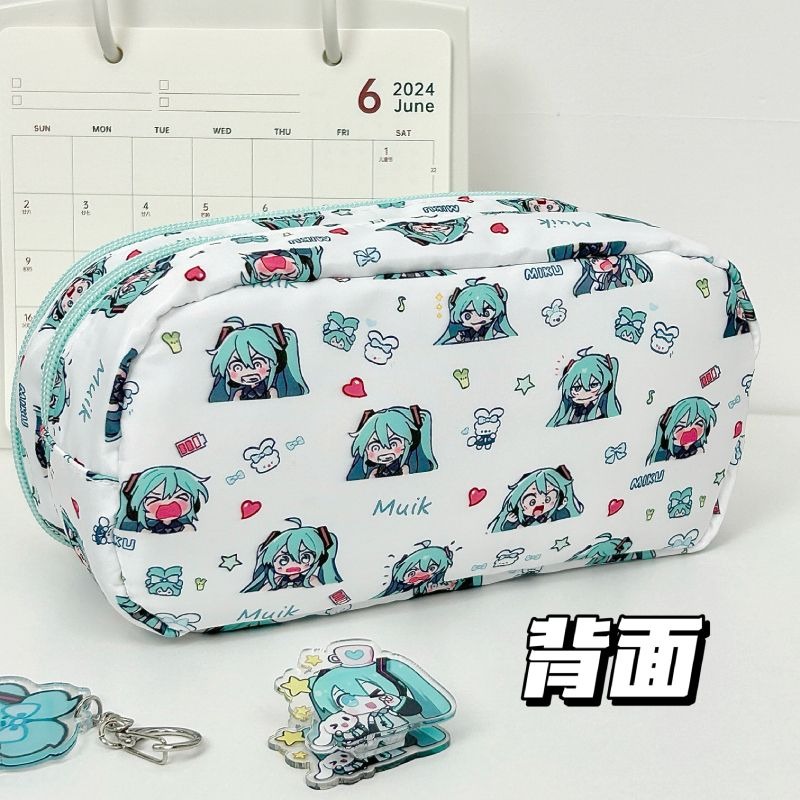 하츠네 미쿠 연필 케이스, 귀여운 만화 디자인, 뛰어난 - Aesthetic Large Pencil Case Pouch 리뷰 및 가격