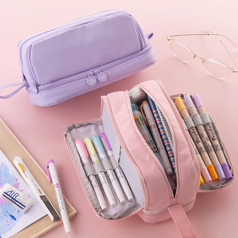 4칸 대용량 필통, 여학생 남학생용 예쁜 학용품 가방, - Aesthetic Large Pencil Case Pouch 리뷰 및 가격